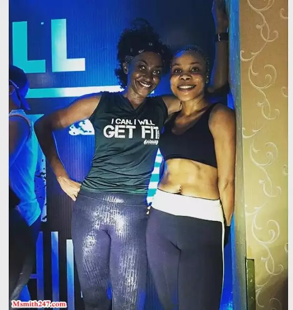 Photos: Kate Henshaw Flaunts Hourglass Figure In Sports Polo And Black Leggings